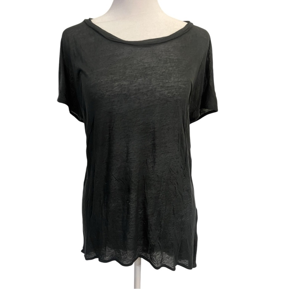 American vintage Paris Black Women's long  tee